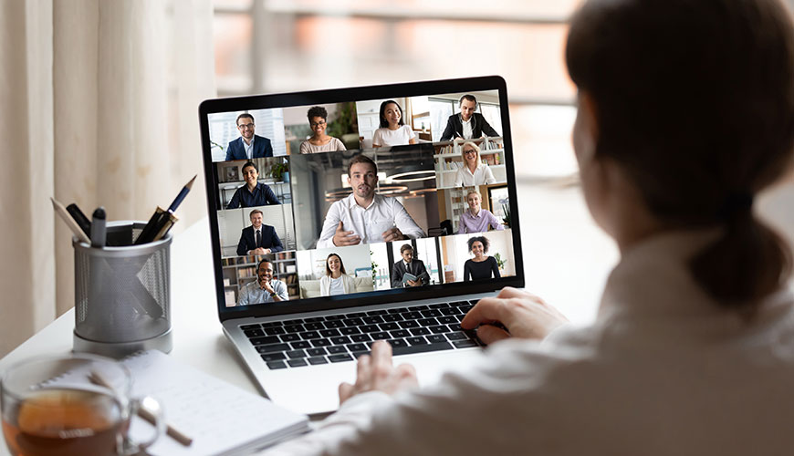 Woman watching livestream