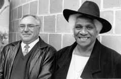 Dr Bill Jonas, Aboriginal and Torres Strait Islander Social Justice Commissioner with Dr Evelyn Scott, Chair of the Council for Aboriginal Reconciliation at the Youth Forum.