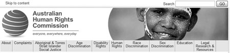 Australian Human Rights Commission website