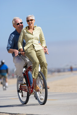 People riding bike