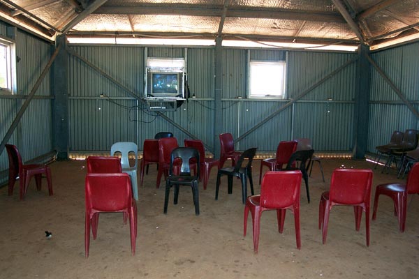 Television viewing area at Curtin, June 2002. 