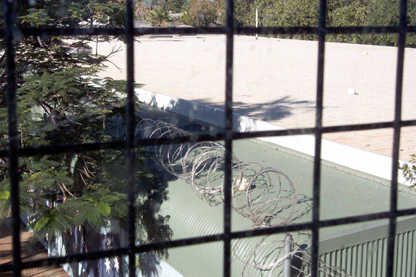 View from interview room at Port Hedland, June 2002. 