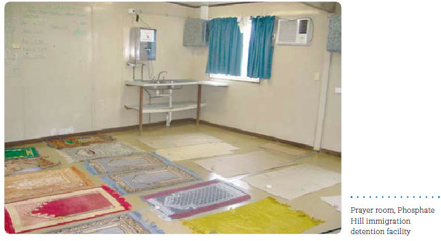 Prayer room, Phosphate Hill immigration detention facility