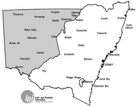 Figure 1: New South Wales - Western Division shaded