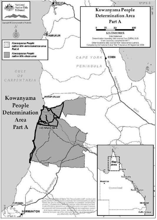 Map 2.3: Kowanyama consent determination area (Part A)