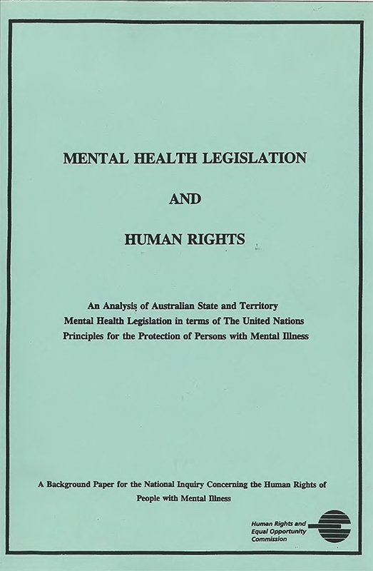 Cover - 1992 Mental Illness and Human Rights