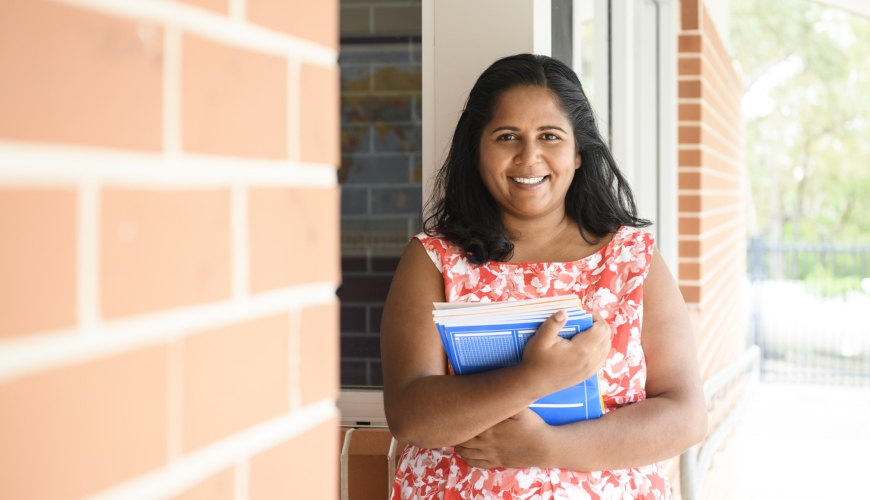 Aboriginal female teacher in her 30s