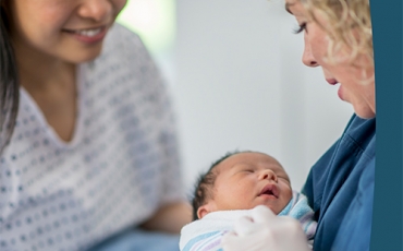 baby, mother and grandmother in hospital