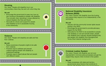 DDC priority poster - a roadmap with stops for each point