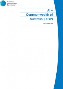 Cover of -	AI v Commonwealth of Australia (DIBP) [2015] AusHRC 101