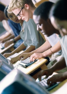 Students on mac computers