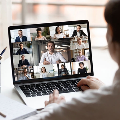 Woman watching livestream